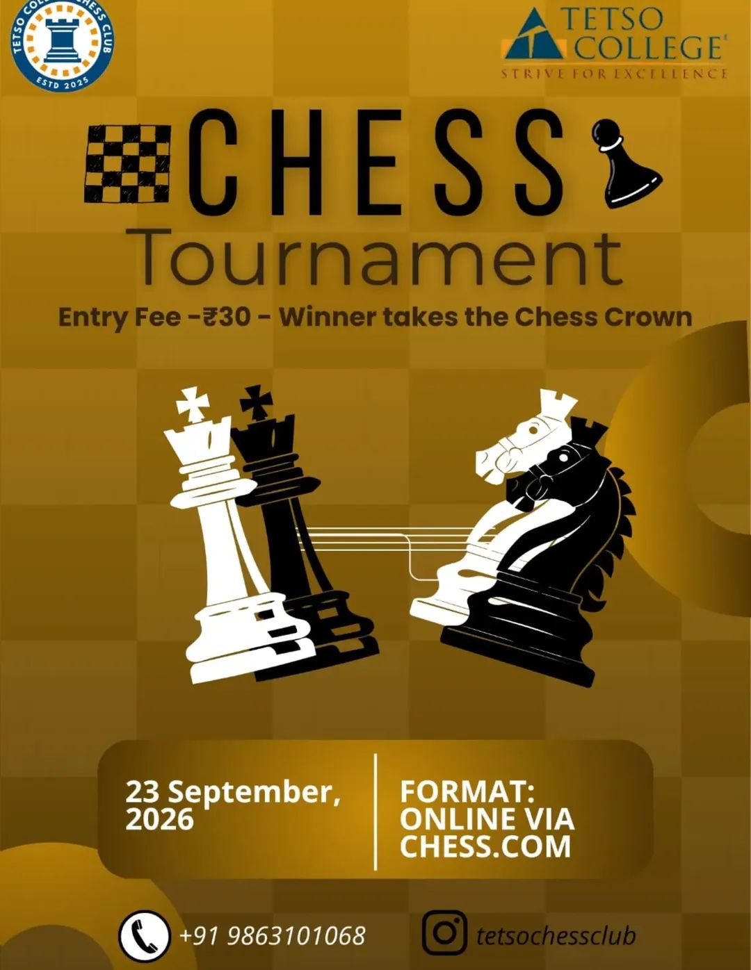 TETSO COLLEGE CHESS TOURNAMENT