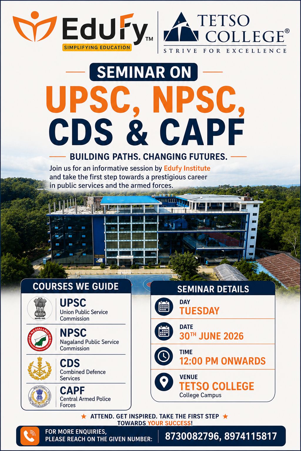 Seminar on UPSC, NPSC, CDS and CAPF