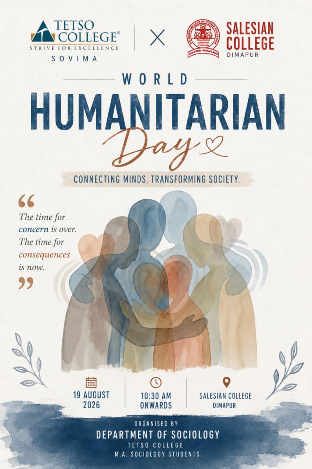 World Humanitarian Day | Department of Sociology, Tetso College x Salesian College